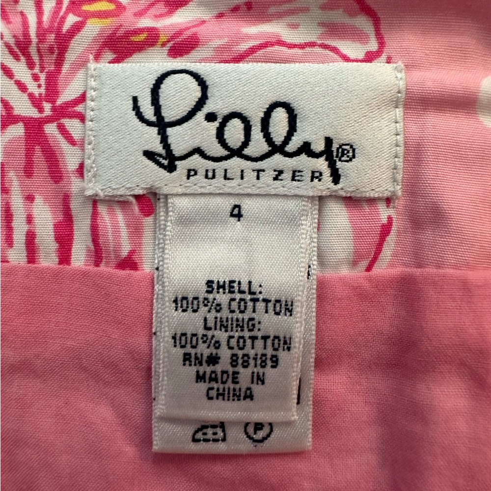 Lilly Pulitzer Nikita Pink/Green Floral Ruffle Skirt - Picture 4 of 4